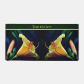 Intense gele Lily Flower Personalized Bureaumat (Voorkant)