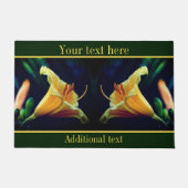 Intense gele Lily Flower Personalized Deurmat (Voorkant)