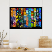 Intense Glas in lood Stripes Montage Poster (Keuken)