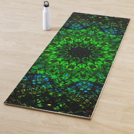 Intense Green Mandala Yogamat