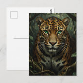 Intense groene ogen jaguar jungle briefkaart (Voorkant / Achterkant)