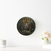 Intense groene ogen jaguar jungle ronde klok (Huis)