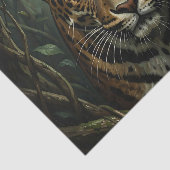 Intense groene ogen jaguar jungle tissuepapier (Detail)