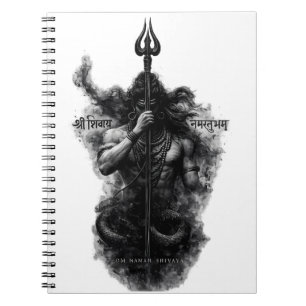 Intense Heer Shiva Trishul Om Namah Shivaya Kunst Notitieboek