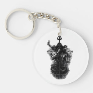 Intense Heer Shiva Trishul Om Namah Shivaya Kunst Sleutelhanger