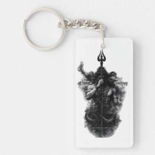 Intense Heer Shiva Trishul Om Namah Shivaya Kunst Sleutelhanger