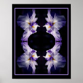 Intense japans iris bloem close up Abstract Poster (Voorkant)