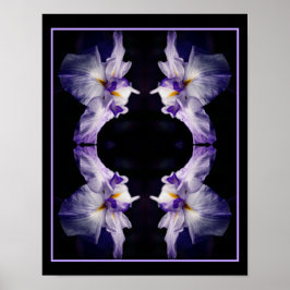 Intense japans iris bloem close up Abstract Poster