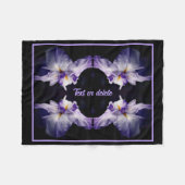Intense Japanse Iris Flower Abstract gepersonalise Fleece Deken (Voorkant (Horizontaal))