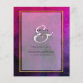 Intense Magenta Plum Paarse INK Wedding INVITE (Voorkant)