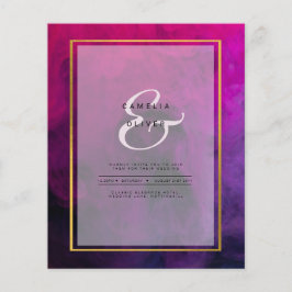 Intense Magenta Plum Paarse INK Wedding INVITE Flyer