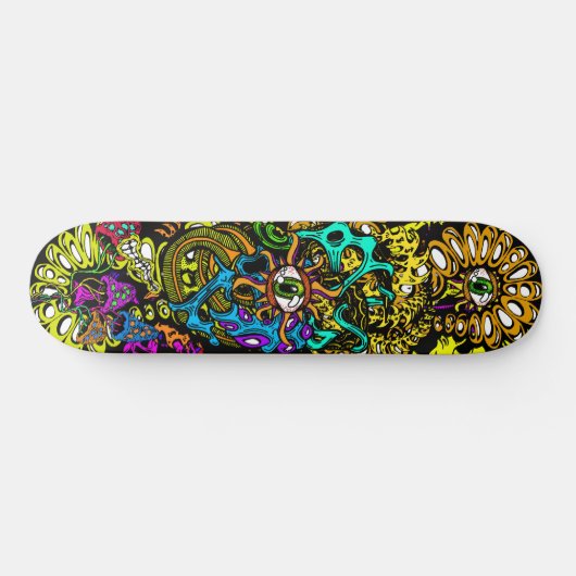 Intense Mushroom Oogbal Hallucinatie Graphics Persoonlijk Skateboard (Horizontaal)