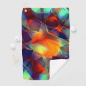 Intense oranje bloem in digitale gepolijste textuu golfhanddoek (Insitu)