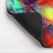 Intense oranje bloem in digitale gepolijste textuu muismat (Hoek)