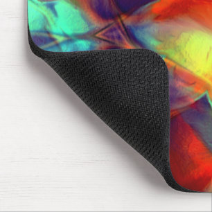 Intense oranje bloem in digitale gepolijste textuu muismat