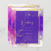 Intense Paarse roze bruistablet Alcohol Inkt (Voorkant / Achterkant)