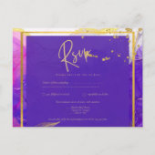 Intense Paarse roze bruistablet Alcohol Inkt Briefkaart (Voorkant)