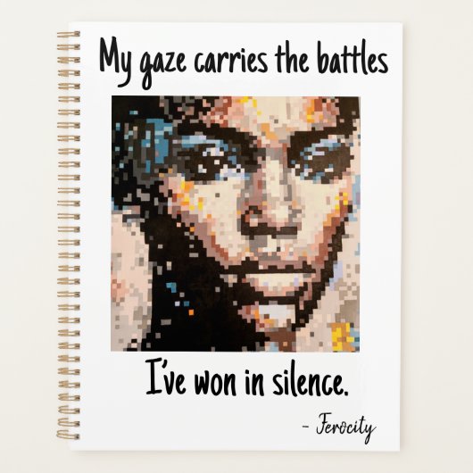 Intense pixel portrait planner (Voorkant)