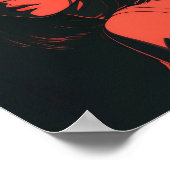 Intense rode anime meisje poster (Hoek)