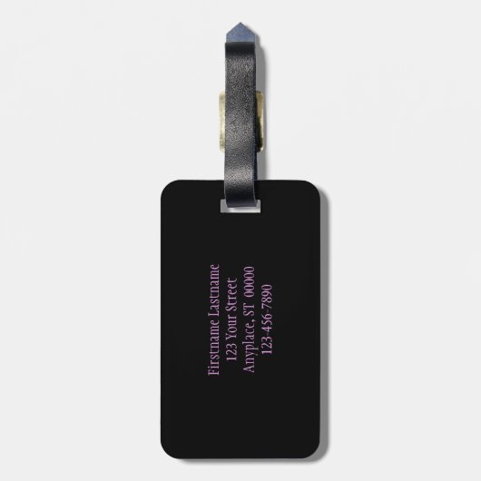 Intense roze Columbine ventilator gepersonaliseerd Bagagelabel (Achterkant verticaal)