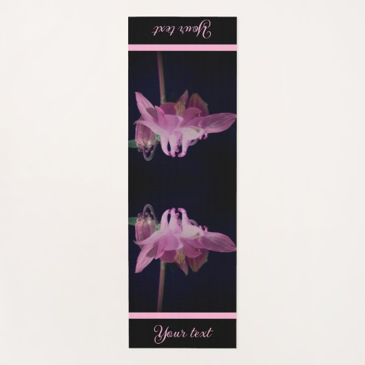 Intense roze Columbine ventilator gepersonaliseerd Yogamat (Voorkant)