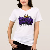 Intense Schorpioen Zodiac Graffiti Airbrush met kr Tri-Blend Shirt (Voorkant)