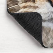 Intense Tabby Cat Puss Face - Green Eyes Phot Muismat (Hoek)