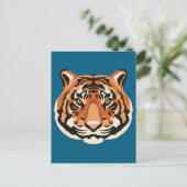Intense Tiger Eyes the Powerful Big Cat Briefkaart (Staand voorkant)