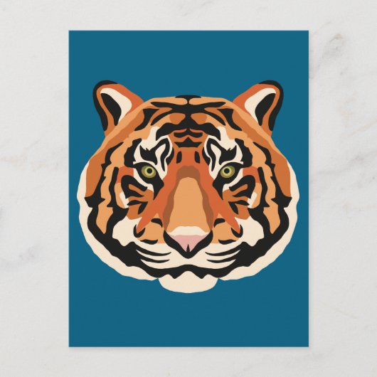 Intense Tiger Eyes the Powerful Big Cat Briefkaart (Voorkant)
