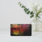 Intense ventilatorcarlet vloeistofinkt Abstract op Visitekaartje (Staand voorkant)