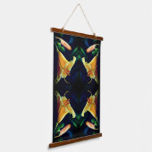 Intense Yellow Lily Flower Mirror Abstract Hangend Wandkleed (Gebogen)