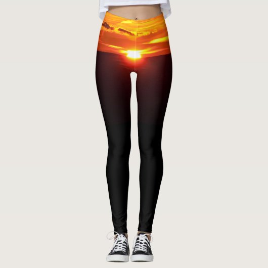 Intense zonsondergang leggings (Voorkant)