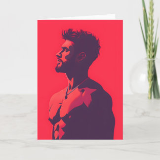 Intensely Red Gay Greetings Card Kaart