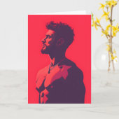 Intensely Red Gay Greetings Card Kaart (Gele Bloem)