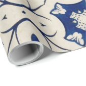 Intensief blauw patroonpapier cadeaupapier (Rol Hoek)