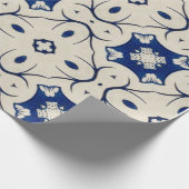 Intensief blauw patroonpapier cadeaupapier (Hoek)
