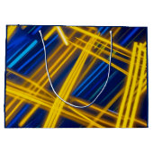 Intensieve Abstracte Neon Synthwave Digitale Cyber Groot Cadeauzakje (Achterkant)