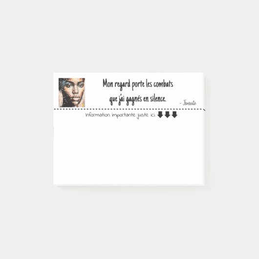 Intensieve gepixelde blik  post-it® notes (Voorkant)