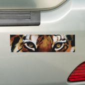Intensieve Groene Jungle Tijgerogen Wilde Natuur B Bumpersticker (Op auto)