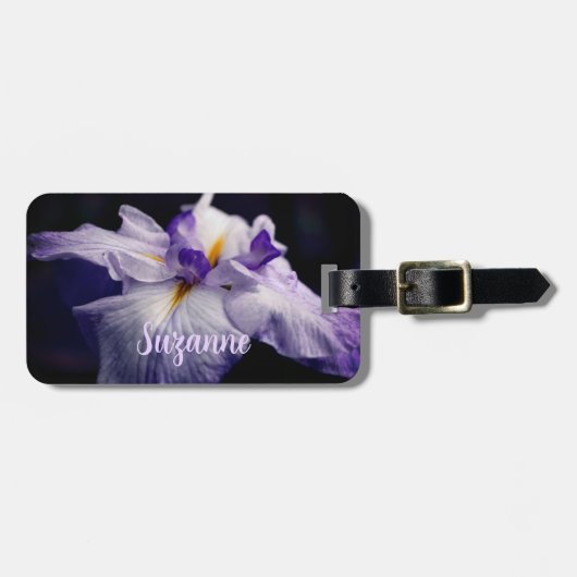 Intensieve Japanse irisventilator Sluiten Aangepas Bagagelabel (Voorkant horizontaal)