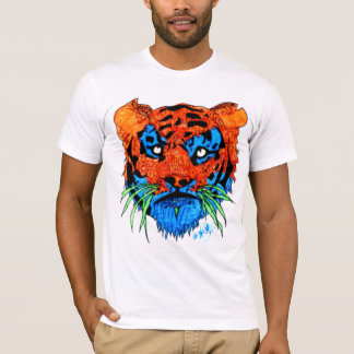 Intensieve kleuren tijger t-shirt