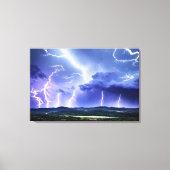 Intensieve Natuur | Bliksem Storm Canvas Afdruk (Voorkant)