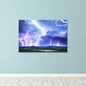 Intensieve Natuur | Bliksem Storm Canvas Afdruk (Insitu (Houten vloer))