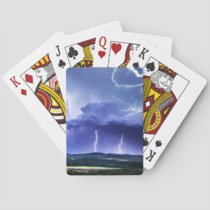 Intensieve Natuur   Bliksem Storm Pokerkaarten