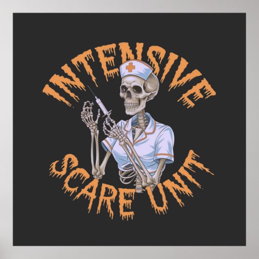 Intensieve Scare Unit Grappige Halloween Ontwerp V Poster (Voorkant)