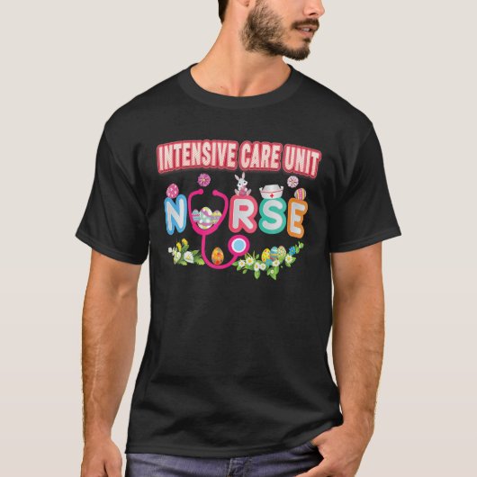 Intensieve verzorgingseenheid Verpleegkundige paas T-shirt (Voorkant)