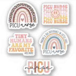 Intensieve zorg voor kinderen, crème PICU verpleeg Sticker