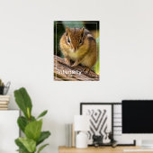 Intensiteit Chipmunk Stare Poster (Thuiskantoor)