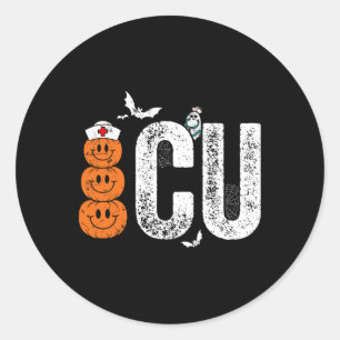 Intensive Care Unit Nurse Nursing Halloween Critic Ronde Sticker