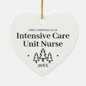 Intensive Care Unit Verpleegster Nieuwe baan Kerst Keramisch Ornament (Achterkant)